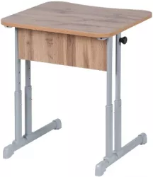 Парта одноместная эргономичная (рост 6) Серый/Металл Серый