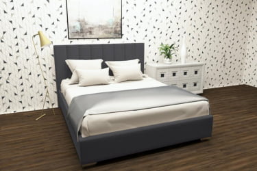 Кровать Терра без основания Материал фасада: Металл/Велюр; Спальное место: 900х2000 мм; Цвет: Светло серый