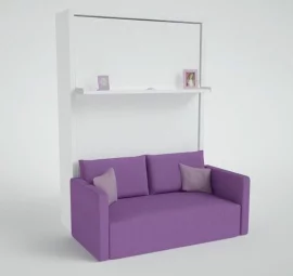 Кровать двуспальная из металла Смарт 1 без шкафа К 1600 Венге