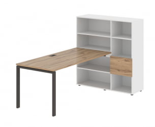Рабочая станция ЕДИС ЕУРСТ 1217 Дуб Денвер светлый Мокко Белый / EDIS EURST