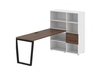 Рабочая станция EDIS EVRST 1117 Дуб Денвер темный Черный Белый