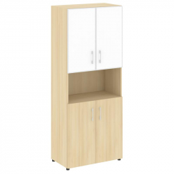 Шкаф Ялта ЛТ.СТ-1.4 Р вхите Акация Лорка/Стекло Вхите 800*450*1987 / LT.ST-1.4 R white White
