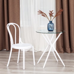 Стул для кухни THONET (mod. PL62) пластик, 42 x 52 x 89 см, White (Белый) 01