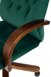 Кресло руководителя Бюрократ T-9928WALNUT Fabric зеленый Italia Green
