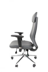 Офисное кресло CХАИРМАН 500 ЛЮКС (ЛУКС) ЭКО экокожа Серый / CHAIRMAN (LUX)