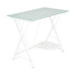 Стеклянный компьютерный стол GD-01 white (белый)