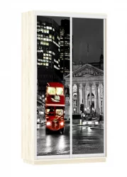 Шкаф-купе двухдверный Экспресс Дуо 1200х2200h Лондон/Дуб сонома