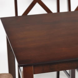 Обеденный комплект Хадсон (стол + 4 стула)/ Hudson Dining Set cappuccino (темный орех)