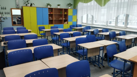 Стол ученический 1-местный регулируемый (ростомат) (рост 5-7) 600х500 мм ЛДСП Ясень шимо светлый/Металл Серый