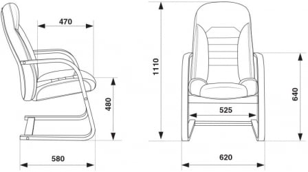 Кресло для посетителя Бюрократ T-9923WALNUT-AV