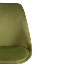 Стул TULIP SOFT (mod. 74) / 1 шт. в упаковке вельвет/дерево , 54 х 47 х 83 см , зеленый (HLR 54)/натуральный