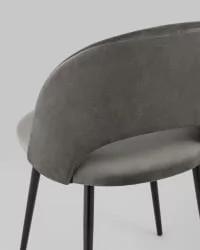 Стул Меган велюр Темно-серый
