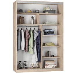 Шкаф-купе B-220х160х60-1(Графит-D10D10)