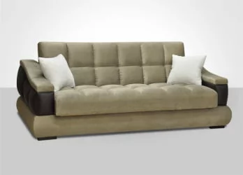 Диван экокожа Голливуд независимый пружинный блок 256 пружин (форест стоун/арена дарк браун)