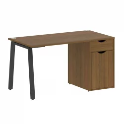 Стол письменный ХОМЕ ОФФИCЕ ВР.СП-3-138.1.А Орех Гварнери/Антрацит металл / HOME OFFICE VR.SP-3-138.1.A