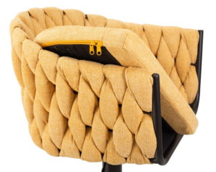 Стул барный DOBRIN LEON (желтая ткань (LAR 275-8)) 2 шт