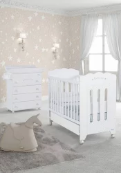 Комод Micuna Bonne Nuit пеленальный B-970 white матрасик stars grey