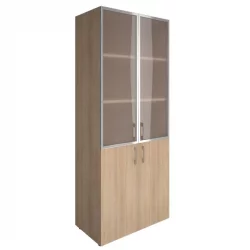 Шкаф книжный со стеклом в раме без топа ЙАЛТА ЛТ-СТ 1.2Р Вяз благородный / YALTA LT-ST 1.2R