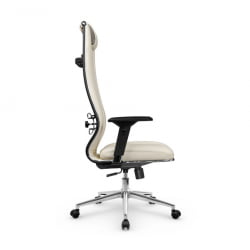 Кресло руководителя МЕТТА L 1m 50M/4D Infinity Easy Clean (MPES) Комплект 7 Молочное