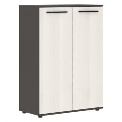 Шкаф с глухими средними дверьми ЕДИС ЕМCС 85.1 Ясень Траун Черный Мокко / EDIS EMCS