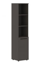 Шкаф-колонка с глухой малой дверью ЕДИС ЕХCС 42.5 Мокко Черный Мокко / EDIS EHCS