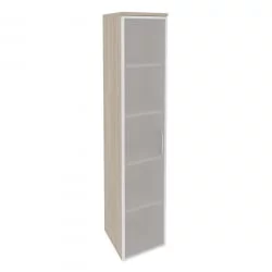 Шкаф высокий узкий левый ОНИКС О.СУ-1.10Р(Л) Дуб Аттик/Белый / ONIX O.SU-1.10R(L)
