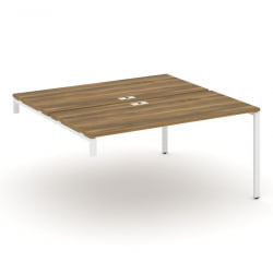 Двойной стол-надставка на опорную тумбу CONCEPT CN.DSN-004 Сандал Янтарный Белый