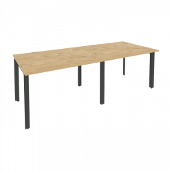 Стол переговорный (2 столешницы) ONIX O.MP-PRG-2.2 Тиквуд Светлый/Антрацит Стол переговорный (2 столешницы) ONIX O.MP-PRG-2.2 Тиквуд Светлый/Антрацит