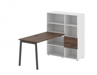 Рабочая станция EDIS ELRST 1113 Дуб Денвер темный Мокко Белый