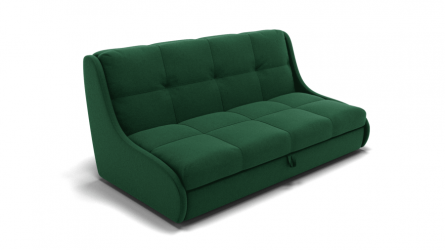 Диван Куба 1400 (ЗР) Цвет фасада: Зеленый; Тип: Прямой; Материал фасада: Металл/Велюр