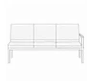 Диван трехместный с левым подлокотником Норман 3Б Кремовый