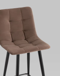 Стул полубарный Джанго 60 см велюр Коричневый