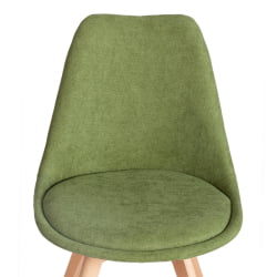 Стул TULIP SOFT (mod. 053V) дерево/пластик/ткань, 49,5 x 54,5 x 84 см, Зеленый (Green) LY1701-7