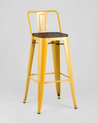 Стул барный Tolix Wood 75.5  со спинкой Желтый