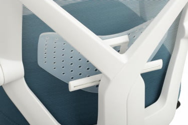 Кресло Оливер РCХ В-203АC Белый пластик/Синий / Oliver RCH W-203AC