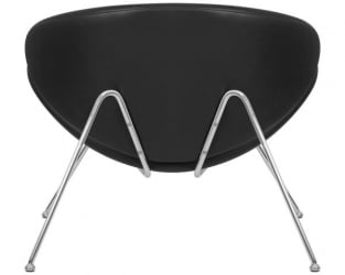 Кресло дизайнерское ДОБРИН ЕМИЛЙ (черный винил ЙП16, хромированная сталь) 2 шт / DOBRIN EMILY YP16,