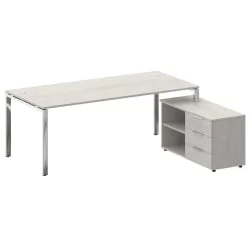 Письменный стол с полками и ящиками METAL SYSTEM DIRECT БГ.СРТ-6.9 Пр Дуб Наварра