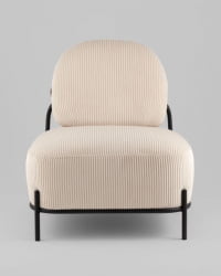 Кресло Стоун К велюр рельефный молочный