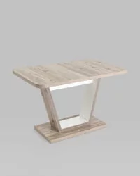 Стол раскладной Веcтор 120-160 Дуб анкона-белый / Vector