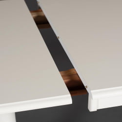 Стол раскладной Solerno (ME-T4EX) дерево гевея/мдф, 70х100+29х75см, ivory white (слоновая кость 2-5)