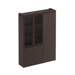 Шкаф комбинированный (со стеклом + для одежды узкий) MARK МК 358 Дуб валенсия