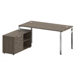 Письменный стол с полками и ящиками METAL SYSTEM DIRECT БГ.СРТ-4.8 Л Вяз Благородный