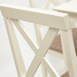 Обеденный комплект Хадсон (стол + 4 стула)/ Hudson Dining Set ivory white (слоновая кость)