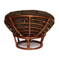 Кресло PAPASAN 23/01 W /с подушкой/ диаметр подушки 125 см, 115х101х104 см, Pecan (орех), ткань Коричневый, 3М7-147