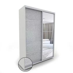 Шкаф-купе 2-х дверный Акцент-Квадро КЛ 1000х600 Выбеленное дерево