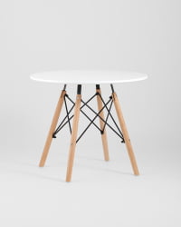 Детский стол Eames DSW белый, ножки массив бука