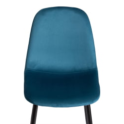 Стул для кухни BREEZE (mod. 4724) Велюр/металл , 44 х 53 х 87 см, Dark turquoise (темно-бирюзовый) HLR62 / черный