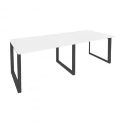 Стол переговорный (2 столешницы) ОНИКС О.МО-ПРГ-2.2 Белый Бриллиант/Антрацит / ONIX O.MO-PRG-2.2