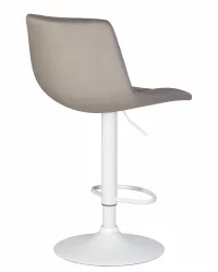 Стул барный DOBRIN TAILOR WHITE Серый велюр MJ9-75