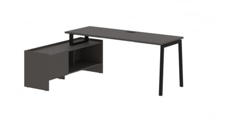 Стол с тумбой ЕДИС ЕЛCТ 19614 Мокко Черный / EDIS ELCT